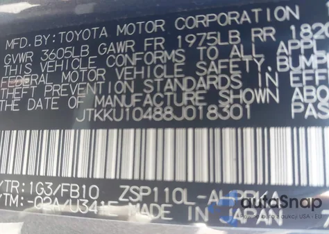 2008 Scion Xd from USA, damaged, VIN JTKKU10488J018301